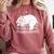 Polar Bear Reading Book Pajama Sleep Comfort Colors Sweatshirt Orchid