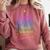 I Put My Book Down To Be Here Whimsical Graphic For Readers Comfort Colors Sweatshirt Orchid