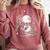 Rabbit Reading Book Full Moon Lake Scenery Comfort Colors Sweatshirt Orchid