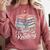 Rather Be Reading Book Lover Stack Comfort Colors Sweatshirt Orchid