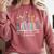 There Is No Such Thing As Too Many Books Reading Teacher Comfort Colors Sweatshirt Orchid