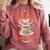 Read Books And Drink Coffee Cozy Book Lover Comfort Colors Sweatshirt Orchid