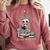 Read Books Be Kind Stay Weird Skeleton Reading Book Lover Comfort Colors Sweatshirt Orchid