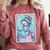 The Reader Retro Reading Skeleton Books Flowers Tarot Card Comfort Colors Sweatshirt Orchid