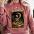 The Reader Tarot Card Book Lover Skeleton Art Goth Style Comfort Colors Sweatshirt Orchid