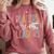 Readers Are Leaders Reading Book Lovers Teacher Women Kids Comfort Colors Sweatshirt Orchid