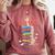 Reading Books Librarian Reader Nerd I'm Ok School Teacher Comfort Colors Sweatshirt Orchid