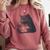 Reading Cat Cat Book Lover Comfort Colors Sweatshirt Orchid