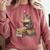Reading Cat Book Lover Comfort Colors Sweatshirt Orchid