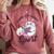 Reading Is My Favorite Sport Saying Cat And Book Lover Comfort Colors Sweatshirt Orchid
