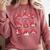 Reading Heart Book Valentines Day Teacher Women Girl Comfort Colors Sweatshirt Orchid