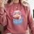Readsalotl Axolotl Reading Book Lover Reading Pocket Axolotl Comfort Colors Sweatshirt Orchid