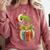 Retro Christmas Ornament Book Christmas Teacher Librarian Comfort Colors Sweatshirt Orchid