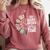 Retro So Many Books Little Time Book Clock Reading Comfort Colors Sweatshirt Orchid