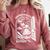 Retro Trendy Bookish Book Lover Reading Quotes Leaving Reality Entering Fiction -Adults Small Short Sleeve T-Shirt Comfort Colors Sweatshirt Orchid