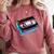 Retro VHS Vaporwave Video Cassette Nostalgia Geek Chic Comfort Colors Sweatshirt Orchid