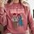 Running Together Always Connected Anime Nostalgia Message Comfort Colors Sweatshirt Orchid