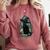 Salem Witch Book Club Cat Reading Witchy Halloween Men Comfort Colors Sweatshirt Orchid