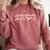 School Librarian Valentines Day Daisy Library Book Lover Comfort Colors Sweatshirt Orchid