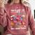 School Secretary Read Books And Know Things Flowers Flamingo Comfort Colors Sweatshirt Orchid