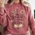 She Blooms Among The Pages Women Mom Wife Floral Book Lover Comfort Colors Sweatshirt Orchid