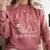 Skeleton Read In Peace Halloween Book Graphic Bookish Comfort Colors Sweatshirt Orchid