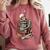 Skeleton Reading Book Halloween Bookworm Bibliophile Reader Comfort Colors Sweatshirt Orchid