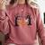Skeleton Reading Book In Hammock Halloween Reader Comfort Colors Sweatshirt Orchid