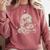 Skull Books Flowers Goth Reader Grunge Dark Alt Aesthetic Comfort Colors Sweatshirt Orchid