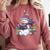 Snowman Reading Book Lovers Christmas Bookworm Librarian Comfort Colors Sweatshirt Orchid