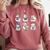 Snowman Reading Book Santa Christmas Bookish Teacher Comfort Colors Sweatshirt Orchid