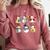 Snowman Reading Books Teacher Christmas Librarian Bookworm Comfort Colors Sweatshirt Orchid