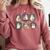 Spooky Teacher Halloween Ghost Reading Book Trick Or Treat Comfort Colors Sweatshirt Orchid