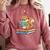 Squirrel Reading Book Glasses Bookworm Librarian Comfort Colors Sweatshirt Orchid