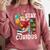 Stay Curious Monkey Reading Book Lover Bookworm Comfort Colors Sweatshirt Orchid