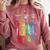 Subtle Floral Foxglove Daisy Tulip Book Lover Comfort Colors Sweatshirt Orchid