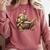 Sulcata Tortoise Reading A Book Comfort Colors Sweatshirt Orchid