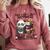 Teacher Bookworm Book Lover Panda Reading Book Librarian Tee Comfort Colors Sweatshirt Orchid