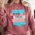 Threadless Grey Sky Chai Trans Book Pride Graphic Comfort Colors Sweatshirt Orchid
