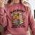 History Month Teacher Reading Book Lover Floral Stack Premium Tri-Blend Comfort Colors Sweatshirt Orchid