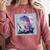 Trex Reading Book Dinosaur Comfort Colors Sweatshirt Orchid