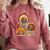 Turkey Read Books Reading Fall Thanksgiving Teacher Comfort Colors Sweatshirt Orchid