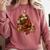 Turkey Reading Books Fall Season Thanksgiving Teacher Book Comfort Colors Sweatshirt Orchid