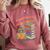 Unearth A Story Cute Turtle Reading Books Librarian Comfort Colors Sweatshirt Orchid