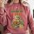 Unearth a Story Triceratops Dinosaur Reading Books Cute Dino Comfort Colors Sweatshirt Orchid