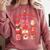 Valentines Reading Book Lover All Booked For Valentine's Day Comfort Colors Sweatshirt Orchid