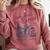 Western Book Love Cowboy Reader Bookish Bookworm Cowgirl Comfort Colors Sweatshirt Orchid
