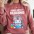 Wild About Reading Book Lover Hippo Comfort Colors Sweatshirt Orchid