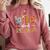 Wild About Reading Books Reader Teachers Kids Librarian Comfort Colors Sweatshirt Orchid
