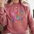 Wild About Reading Books Readers Lovers Bookworm Library Day Comfort Colors Sweatshirt Orchid
